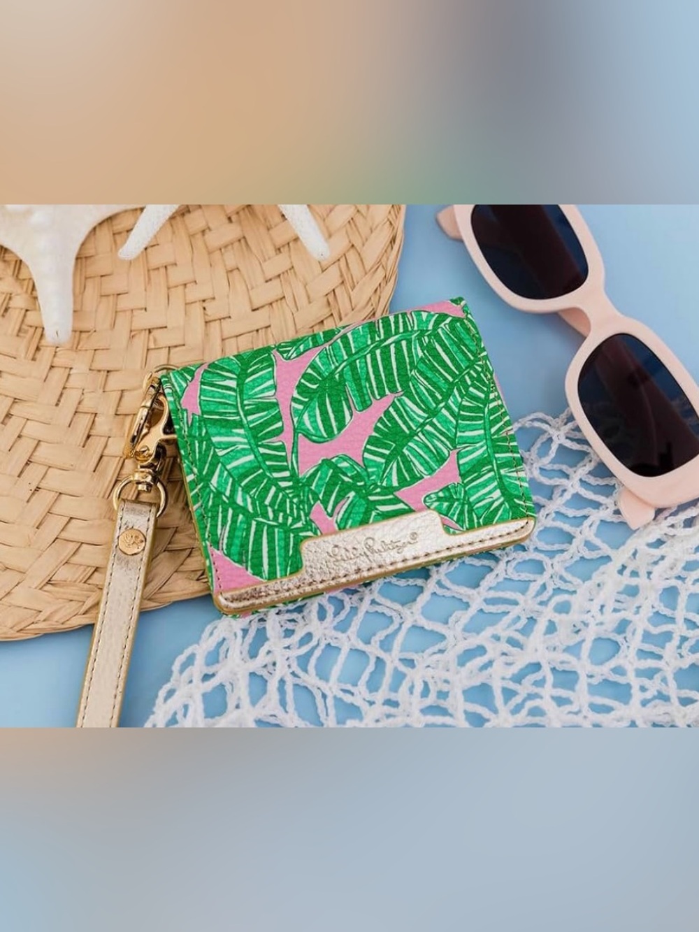 NWT Lilly Pulitzer Snap ID Card Case /  Keychain Wallet